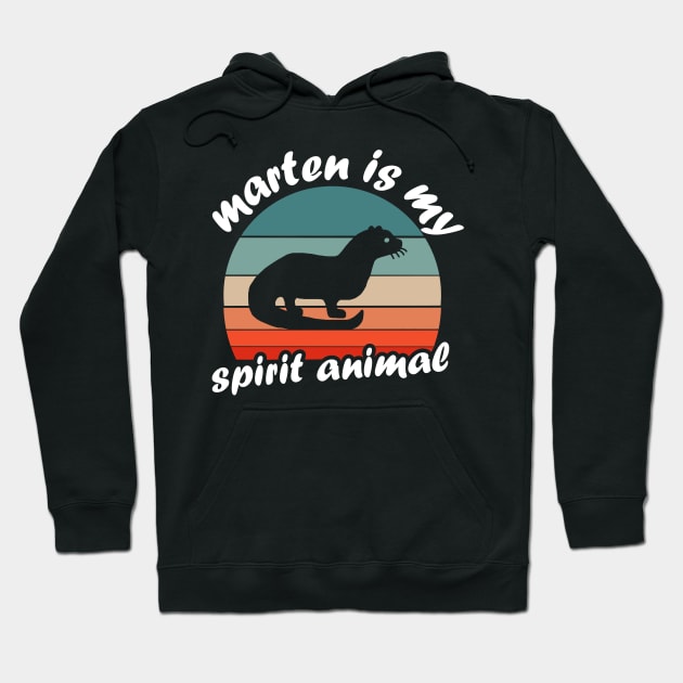 My spirit animal marten saying retro wild animal Hoodie by FindYourFavouriteDesign